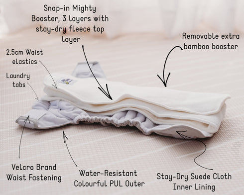 SECOND HAND | Baby BeeHinds Magicalls All In Two | Pocket Cloth Nappy